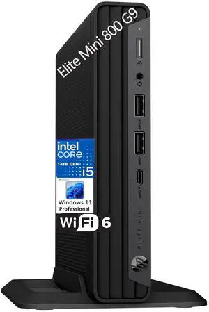HP Elite Mini 800 G9 Business Desktop Computer, 14th Gen Intel 14-Core i5-14500 (Beat i7-13700), 16GB DDR5 RAM, 512GB PCIe SSD, WiFi 6, Bluetooth, Type-C, Keyboard and Mouse, Windows 11 Pro Vent-HEA