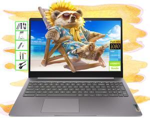 Lenovo Chromebook | 15.6" FHD Laptop | 4GB RAM | 64GB SSD & 64GB Card & 128GB Portable SSD | Intel 2-Core CPU | Webcam | USB-C | Wi-Fi | Bluetooth | Ultra Portable | Gemini-AI Chrome OS | LE Bundle
