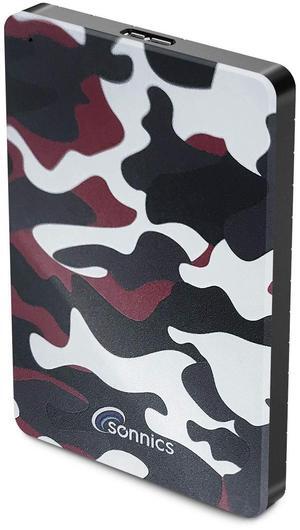 Sonnics 1TB Red Camo External Pocket Hard Drive USB 3.0 Compatible with Windows PC, Mac, Xbox ONE and PS4 Special Edition