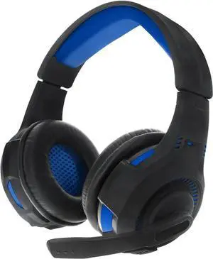 Generic Sentry HPXGX100BL Stereo Gaming Headset, Blue; in-line Volumen and Mic On/Off Controls; Rotating Omni-directional Mic; Adjustable Headband; Comfortable Earpads for Long Use