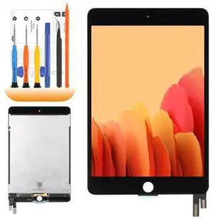 for iPad Mini 4 Screen Replacement for iPad Mini 4 2015 LCD A1538 A1550 LCD Digiitzer Touch Screen Assembly Repair Parts with Screen Protector and Tools (Black)