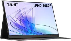 AHXJKA 15.6 Inch Portable Laptop Monitor with USB C HDMI - HDR Eye Careful Gaming Monitor,FHD IPS/HDR Computer Screen Extender with Built-in Speakers -Compatible with Laptop PC Phone PS4/PS5 Switch