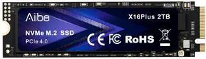 Aiibe 2TB Internal SSD Read up to 7450MB/s PCIe 4.0 M.2 2280 Internal Solid State Drive 2TB Gaming SSD - X16Plus