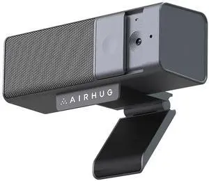 AIRHUG Webcam, 3 in 1 1080P USB Webcam with Microphone and Speaker, Privacy Cover
