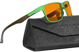 ANYLUV Blue Light Blocking Glasses Men Computer Gaming Glasses Lightweight Al-Mg Metal Anti Eyestrain Eye Protection