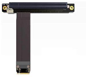 JMT ADT-R43SR M.2 NGFF NVMe Key M to PCIE x16 Extension Cable 32G/BPS 16x PCI-e PCI-Express Graphics Card Riser Adapter R43SR for M2 2230 2242 2260 2280 (50cm)