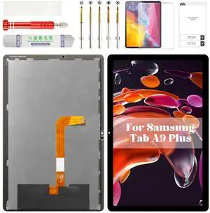 for Samsung Tab A9 Plus Screen Replacement for Samsung Tab A9 Plus LCD Display for Samsung Galaxy SM-X210 Digitizer Touch Screen Assembly Repair Kits SM-X215 SM-X216B Black