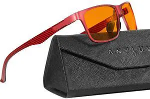 ANYLUV Blue Light Blocking Glasses Men Computer Gaming Glasses Lightweight Al-Mg Metal Anti Eyestrain Eye Protection