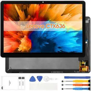 Screen Replacement for Lenovo Chromebook Duet X636 LCD Display CT-X636 CTX636 CT-X636F CT-X636N Digitizer Touch Screen Panel Full Assembly with Free Tools(Black,10.1 inch)