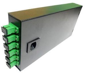 Fiber Optic Wall Mount Box with LC Couplers for Single Mode & Multimode Fiber Optic Cable. | Fiber Box Enclosure for MPOE's, Network Rooms, and IDF Rooms. (SC 6 Strand APC with Pigtails)