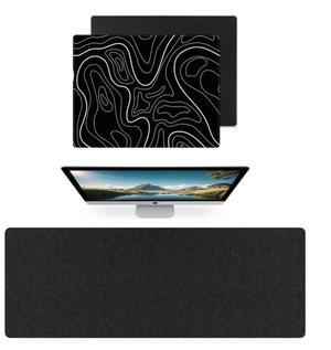 Large Felt Desk Pad & Glass Mouse Pad