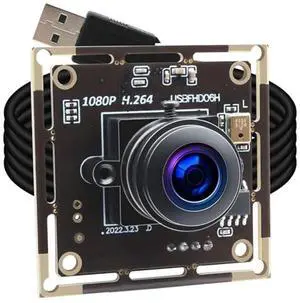 ALPCAM USB Camera Module Wide Angle 180 Degree Fisheye USB Webcam Low Illumination 1080P Webcam for Raspberry Pi,USB2.0 Lightburn Camera,Plug and Play for Windows/Linux/Mac