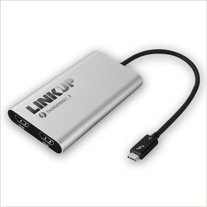 [Certified] LINKUP - 2019 Thunderbolt 3 to Dual HDMI 2.0 Ultra 4K 60Hz Adapter for Mac Windows | TB3 Aluminum Case | Not Compatible with USB-C Ports Without Thunderbolt 3 Logo