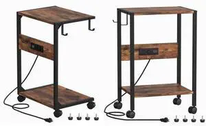 Akxomel 2 Tier Computer Tower Stand, C Shape PC Stand, 901J-902J