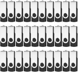 AreTop 100 Pack 1GB USB Flash Drive, USB2.0 Bulk Flash Drives Thumb Drive 1G USB Drive 1GB Memory Stick, Black
