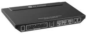 AV Access KVM Switch for 4 Computers 1 Monitor, 4K@60Hz HDMI KVM Switch with Hotkey Switch, Button Switch, Remote Switch