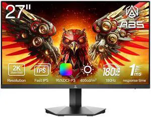 ADVANCED BATTLESTATIONS ABS 27" 180 Hz Fast IPS QHD Gaming Monitor 2560 x 1440 (2K) DCI-P3 95% GQ271NE
