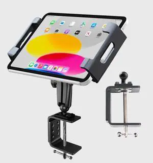 Mighty Mount Heavy Duty Desk and Table Mount, A Stable 360deg Adjustable Stand for iPads, Tablets, and Samsung Galaxy Z Fold Devices, Universal Compatibility, Fits Devices ranging from 6.25" to 13"