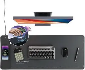 Claiks Wireless Charging Mouse Pad, Black