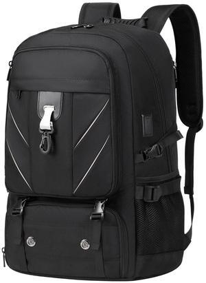 CIMALAY 17.3 Inch gym backpack with Shoe Compartment,60L Water Resistant Anti Theft Backpacks with USB Charging Port, Airline Approved Carry on Bag Multiple Compartments,for Men Women Travel