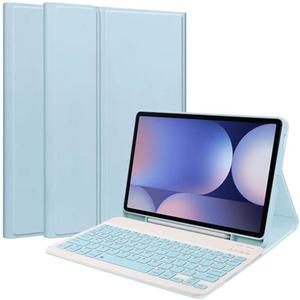 Keyboard Case for Samsung Galaxy Tab S10 Ultra/S9 Ultra/S8 Ultra 14.6inch, Magentic Protective Cover with S-Pen Holder, Detachable Wireless Bluetooth Keyboard, Blue
