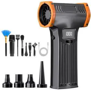 CAPNEW 15000RPM Electric Air Duster: Continuously Variable Speed Powerful Blower for Computers Cleaning - Fast Charging 8000mAH Portable Turbo Fan for Home Outdoor Car Office - Gift for Men
