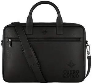 Cuero Estilo Leather Laptop Bag - Handcrafted Floater Leather, Multipurpose Business, Office & Travel Bag with Laptop Sleeve & Trolley Strap - Durable, Lightweight.