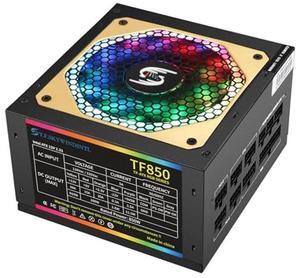850w Power Supply RGB Fully Modular 80 Plus Gold PSU Full Voltage 110-240V 20+4Pin with 120mm Ultra-Silent FDB Fan with Control Button for Gaming PC Desktop Server