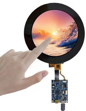 FanyiTek 4" 4 inch 720x720 300nit IPS MIPI LCD Round Touch Screen and Controller Board 31 pins