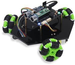 Freenove Omni Wheel Car Kit for Raspberry Pi Pico W (Included) (Compatible with Arduino IDE), 3-Wheel and 4-Wheel Forms, Accelerometer Module, Compass Module, Ultrasonic Distance Sensor