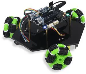 Freenove Omni Wheel Car Kit for Raspberry Pi Pico 1 2 W (Not Included) (Compatible with Arduino IDE), 3-Wheel and 4-Wheel Forms, Accelerometer Module, Compass Module, Ultrasonic Distance Sensor