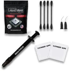 Liquid Metal Thermal Paste 5 Gram Pack - 130 W/m'K - Highest Thermal Conductivity - Made in USA -PS5, CPU, GPU, Laptop - 5 Grams Eco Package - Ready to Apply Liquid Metal for PS5