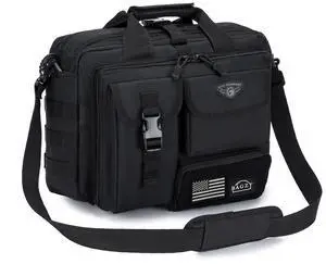 BAGZY Tactical Laptop Bag for Men Multifunctional Tactical Briefcase, Men's Military Messenger Bag 14/15.6/17.3 Inch Black