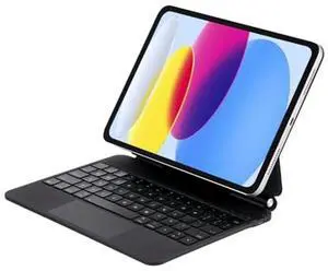 Dolpking Magic Keyboard Case for iPad 11th Gen (A16, 2025) & 10th Gen (2022), Keyboard Case for iPad 10.9-inch with Multi-Touch Trackpad, Floating Cantilever Stand, Backlit Keys - Black