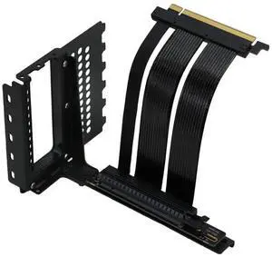 GIGA-MEGA PCIe X16 GEN4 Riser Cable PCIe 4.0 with GPU Vertical Mount Bracket for RTX4080, RTX4090 (Black)