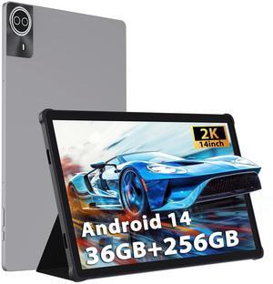 BEYODFU Tablet 2025 Upgraded Android 14, 14" Tablet 36GB+256GB+1TB Expand, 8 Core 2.0GHz, 2K 2240 * 1400 IPS Screen, 11580mAh, 8+13MP Dual Camera, 2.4G+5G WiFi BT5 Android (Silver)