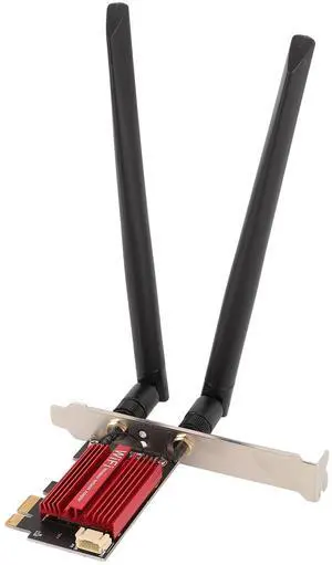 WIFI7 PCIe Card, MT7925 Pro 5400Mbps PCIEx1 Network Card Adapter with 8DB Antenna, 2.4G 5G 6G Tri Band Bluetooth 5.3 Adapter, 802.11A B G N AC AX BE