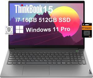 Lenovo ThinkBook 15 Gen 4 Business Laptop (15.6" FHD, 12th Gen Intel 10-Core i7-1255U, 16GB RAM, 512GB SSD), 1080p Webcam, Fingerprint, IST SD Card, Wi-Fi 6, Ethernet, Win 11 Pro, Grey