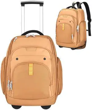 Heliar Rolling Laptop Bag with Wheels, Adjustable 13-17.3 Inch Computer Travel Backpack for Men & Women, Wheeled Work Bag, Carry-on Luggage
