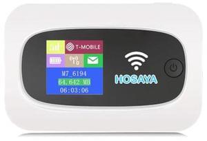 HOSAYA Portable WiFi 4G LTE SIM Card Router Color LCD Display Built-in Battery 10 Users High Speed Portable Travel Hotspot Mini Router Unlocked 4G mifi Pocket WiFi Modem