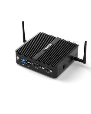 FANPEEC Fanless PC Industrial Mini PC N100 8GB DDR4 128GB MSATA SSD Fanless Mini Computer Win 11 Pro, 2xHD+1xDP Triple Display, 2xGigabit LAN, 2xRS232 COM,WiFi5 BT4.2 Business