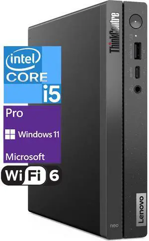 Lenovo ThinkCentre Tiny 50q Intel Octa Core i5-13420H (Beats Intel i7-1260P), 32GB RAM, 1TB NVMe, DisplayPort, HDMI, WiFi 6 + BT, RJ-45, W11P, Business Desktop