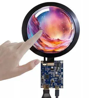 FanyiTek 5 inch 1080x1080 350nit IPS MIPI Round LCD Touch Screen and 50 pins Controller Board