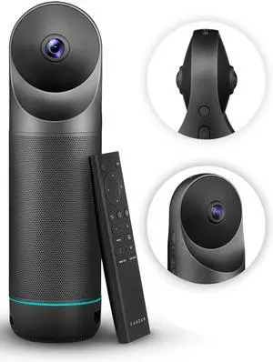 KanDao Meeting Pro - 360 Video Conference Camera, 4-in-One AI Smart Tracking Video Conferencing System, Works on Microsoft Teams, Zoom, Google Meet, Skype etc, Hybrid Meeting Room Zooming Camera