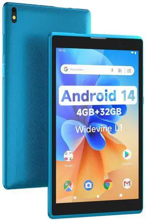 COOPERS Tablet Android 14 Tablets 8 inch, 4GB RAM, 32GB ROM Support 1TB Expand Computer Tablet PC, Quad-Core Processor, IPS Touch Screen, 2+5MP Dual Camera, 4300mah Battery, WiFi Tableta