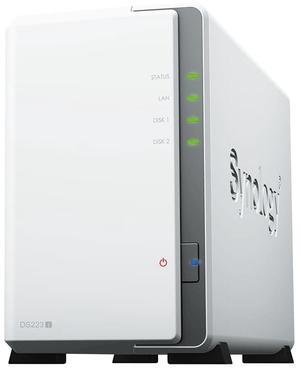 Synology DS223j 2-Bay Diskstation NAS (Realtek RTD1619B 4-Core 1.7 GHz 1GB DDR4 Ram 1xRJ-45 1GbE LAN-Port) 16TB Bundle with 2X 8TB Seagate IronWolf