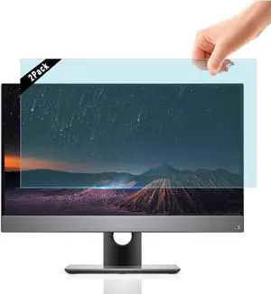 Brevynx [2 Pack] 27 inch Removable Anti-Glare Blue Light Screen Protector for 16:9 Computer Monitor Display- Anti-Glare, Anti-Scratch, PC Anti-UV Eye Protection Filter Film