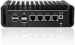 Solid Firewall Industrial Mini PC Inel Core N150(Upgraded N100, 4C/4T) DDR5 2xNVMe 4xi226-V 2.5G Fanless Soft Router Proxmox Host Server