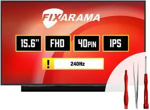 FIXARAMA Screen Replacement for Sharp LQ156M1JW03 Grade A+ 40pin 240Hz Matte FHD 1080p IPS 15.6" LED LCD Display with Tools Tape