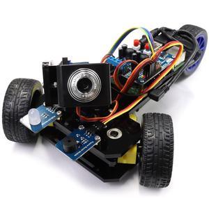 Freenove Three-Wheeled Smart Car Kit for Raspberry Pi 5 4 B 3 B+ B A+, Video Mode, Radar Mode, App Control, Ultrasonic Distance Sensor, Camera, Servo (Raspberry Pi NOT Included)